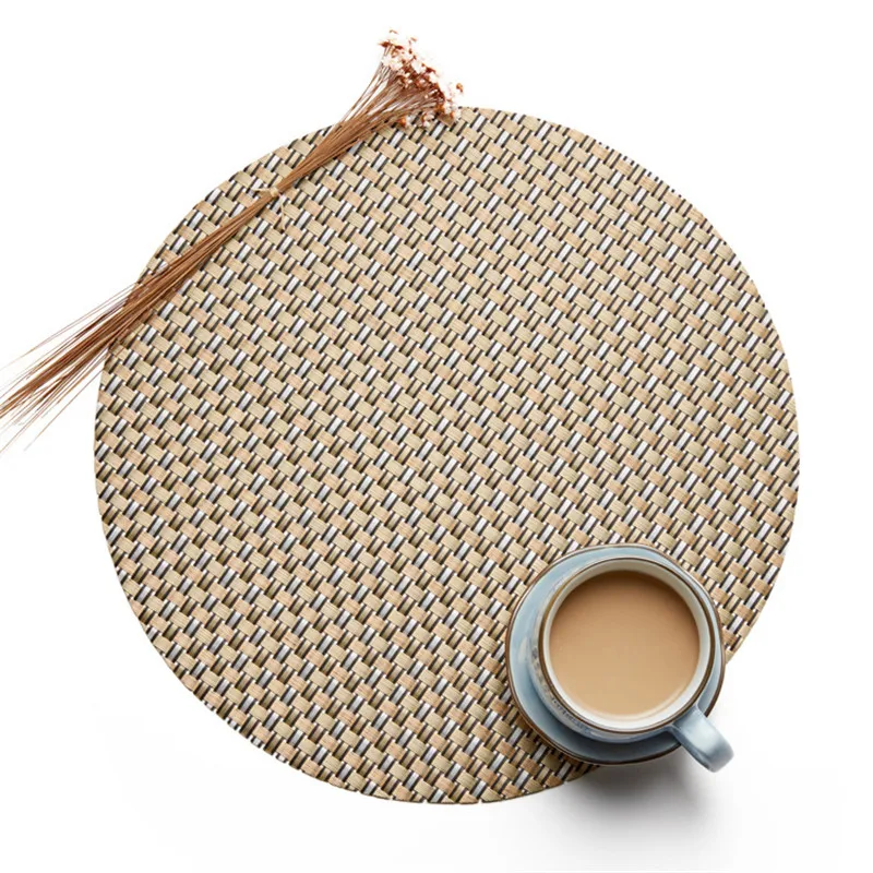Round Table Placemats 70 Pvc 30 Polyester Heat Resistant Table Mats