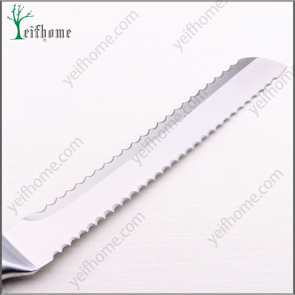 Professional stainless steel Double Serrated Edge bread knife