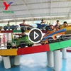 Kids Amusement Outdoor Electrical Children Fiberglass Mini Monorail Shuttle Toy Train Car Track Rides For Sale