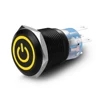 Keypad push button switch 5A, IP65 19mm emergency reset button switch