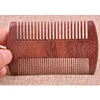 FQ Brand custom logo two side teeth beard comb portable sandalwood wooden beard comb