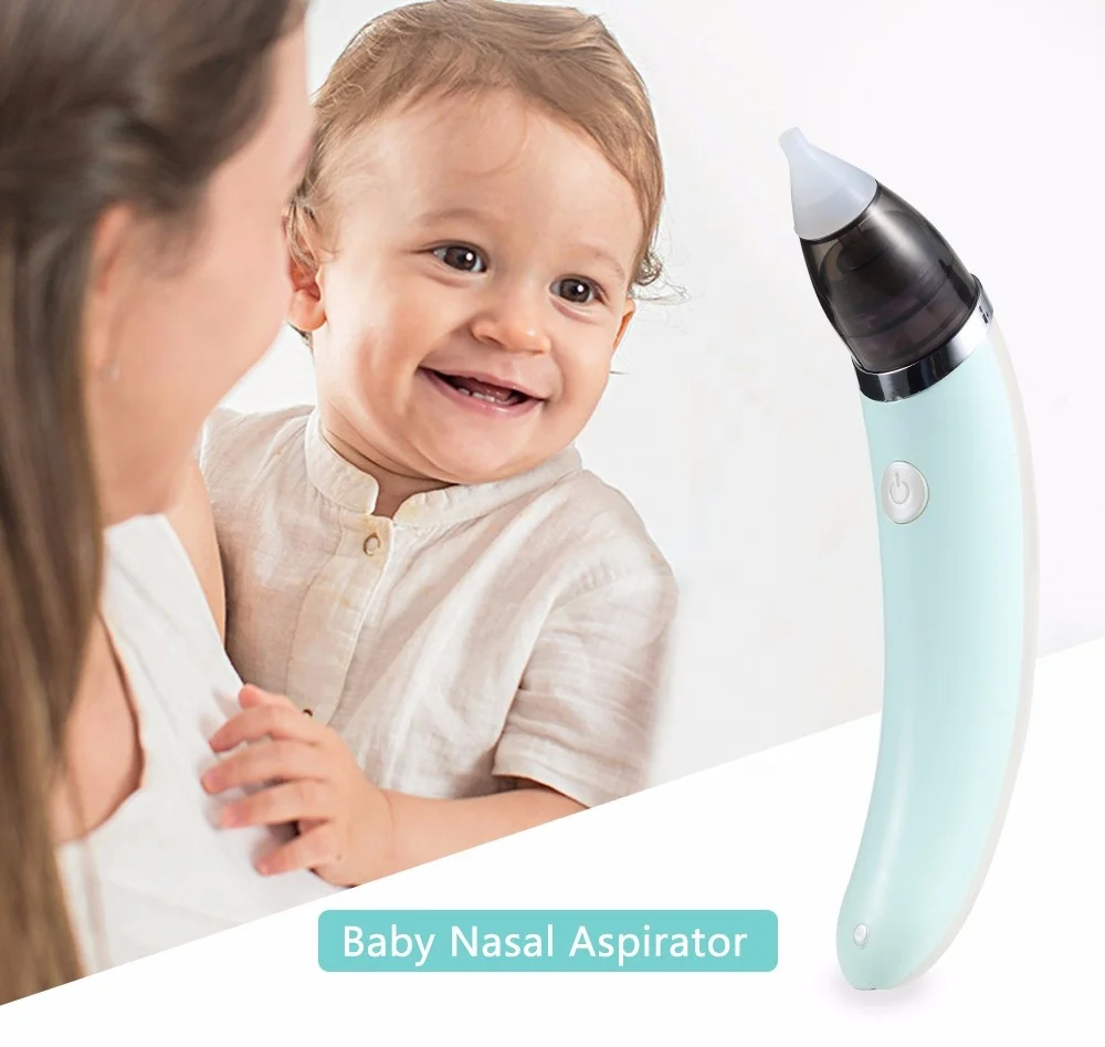

Baby Nasal Aspirator Electric Safe Hygienic Nose Cleaner With 2 Sizes Of Nose Tips And Oral Snot Sucker For Newborns Boy Girls, Green
