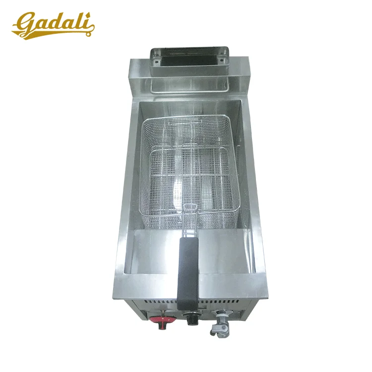 Commercial Industrial Used Restaurant Deep Fryers Automatic Single Basket Gas Deep Fryers