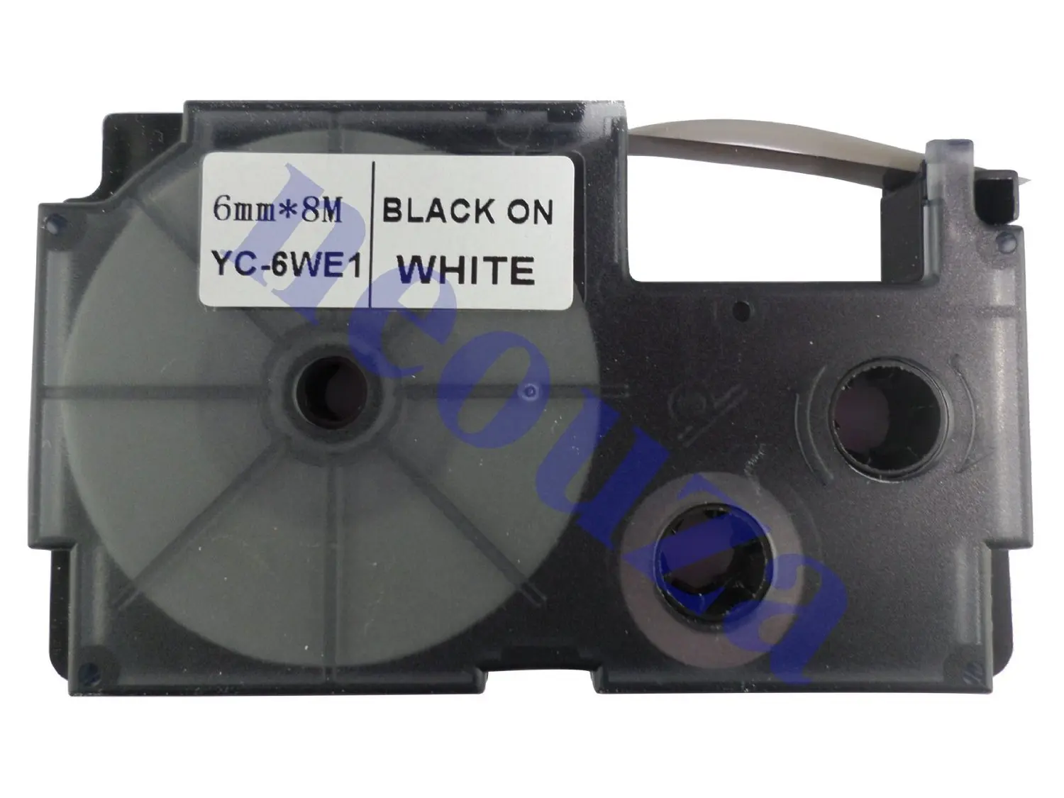 Compatible for Casio EZ-Label Tape 6mm Black on White XR-6WE1 8m LABEL IT!