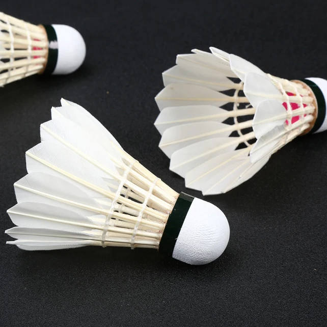 

manufacturer China factory sandwich maker badminton shuttlecock goose feather, White