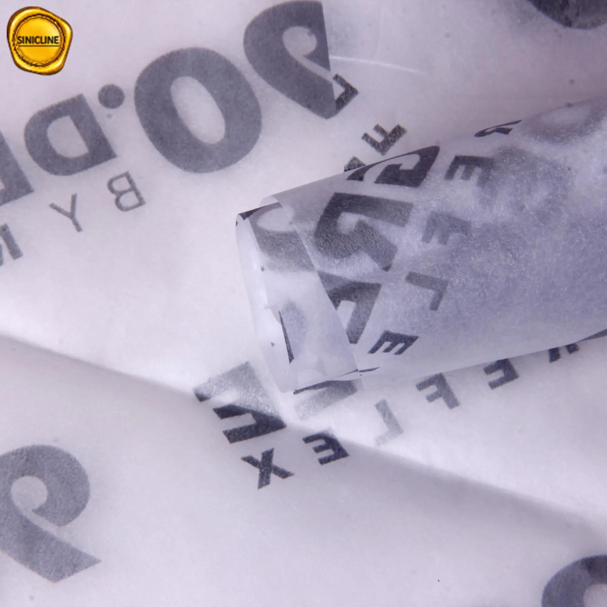 Sinicline Eco Friendly 17gsm Wrapping Customized Tissue Paper With Logo