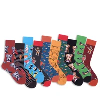 

Brand men's socks animal business fancy vivid color dress socks