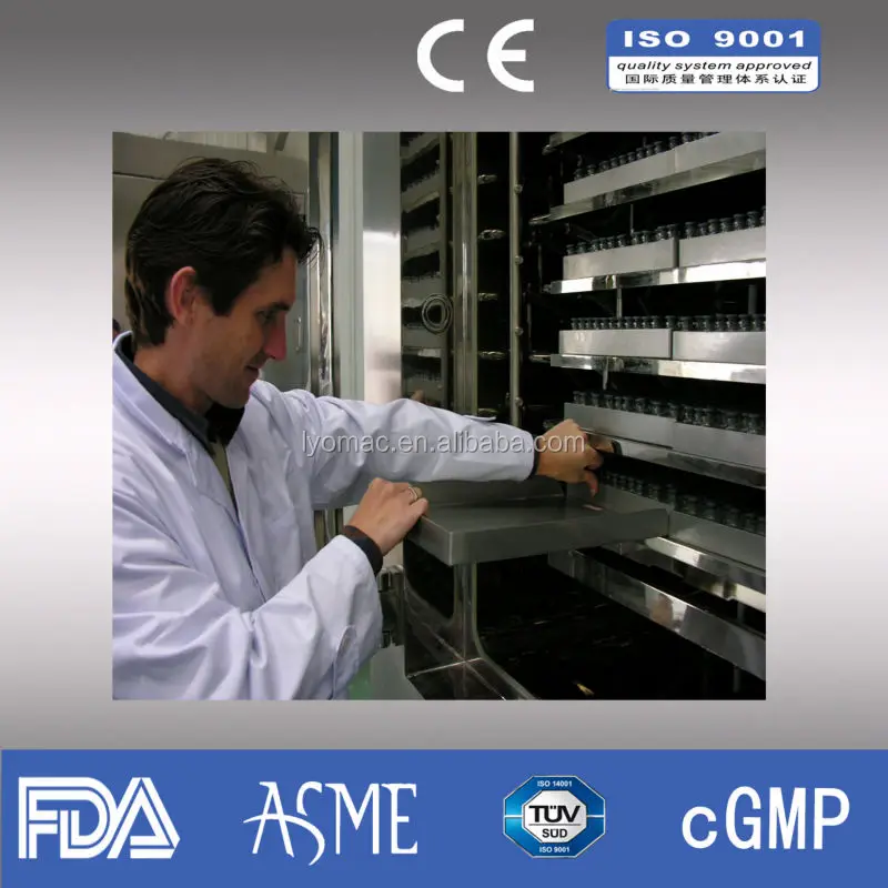 
800L/kg Industrial pharmaceutical freeze dryer/lyophilizer/Freeze drying machine 