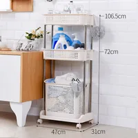 

Top selling plastic PP hollow-out dirty laundry hamper for bathroom