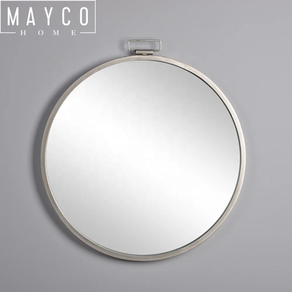 

Mayco Designer Modern Unique Accent Reflections Silver Decorative Wall Mounted Mirror