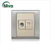 Aluminum TV socket and 86*86 network computer wall socket