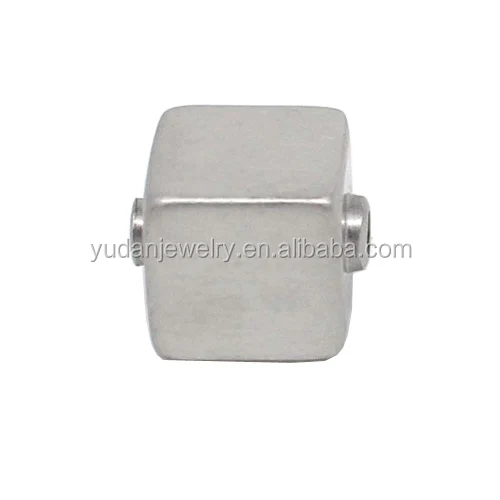 

Yudan Jewelry Hot Sale Stainless Steel Square Bead, Silver;gold;rose gold;black