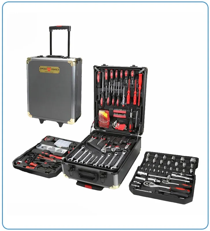 Customize Size Empty Trolley Tool Box Aluminum Tool Case On Wheels