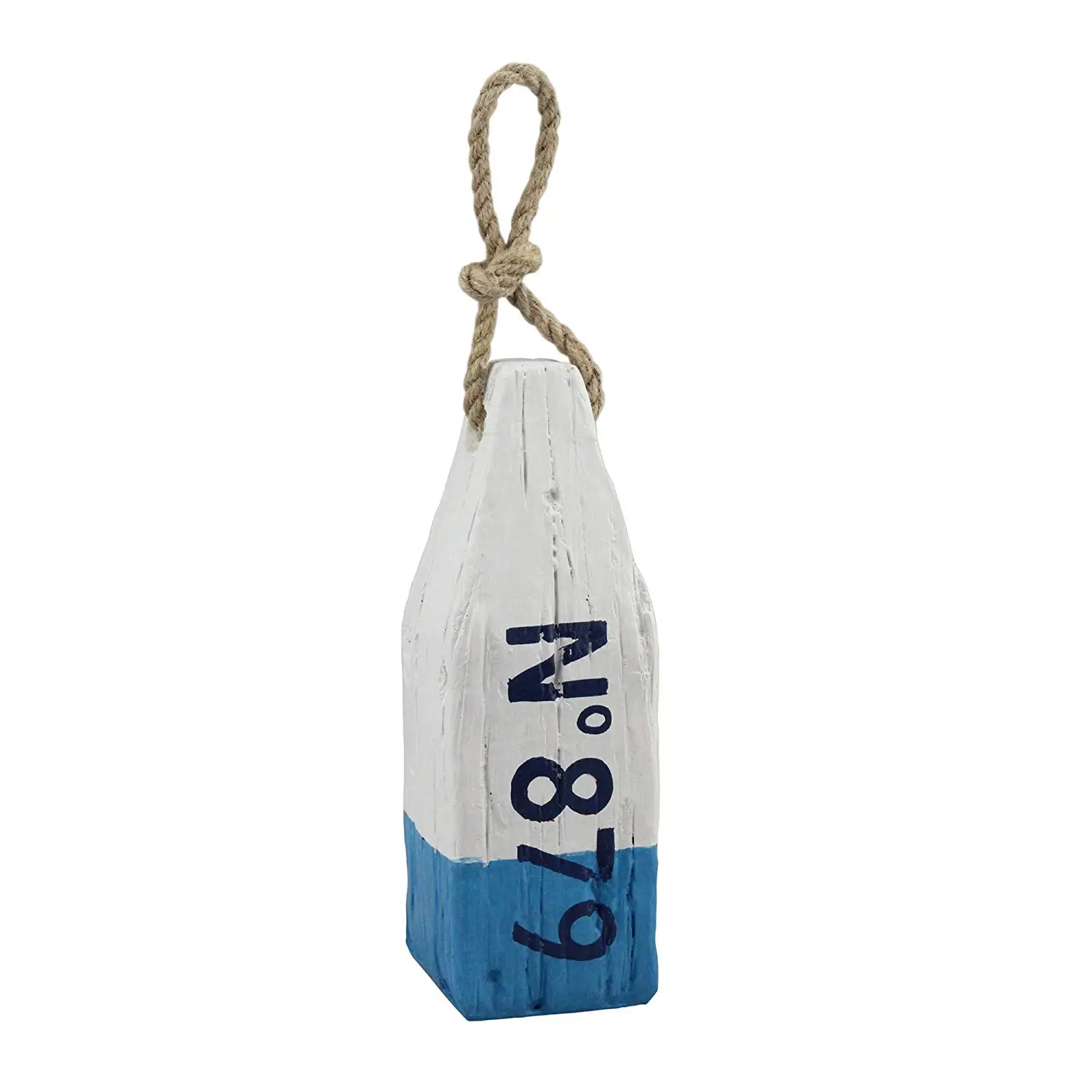 No.879 Beach House Blue Bouy Square Wood Sea buoy