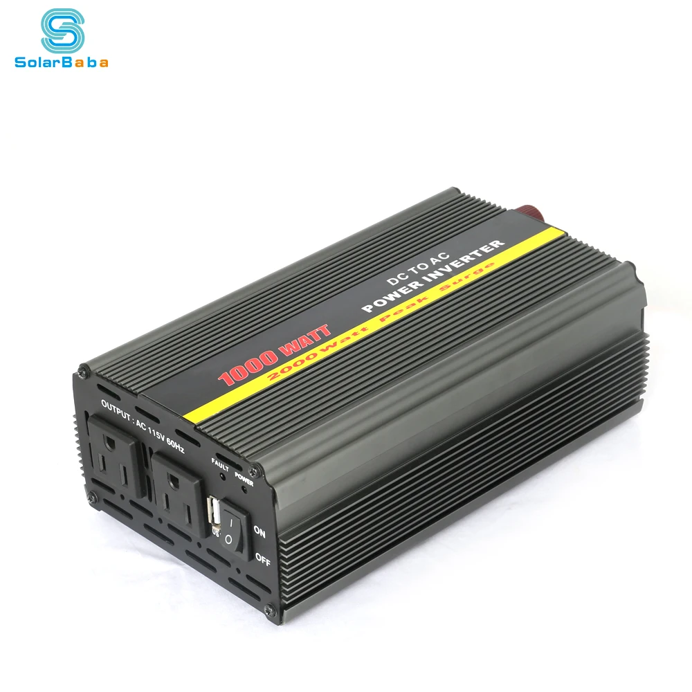 Real power factory dc ac 12v 24v 48v 110v 120v 220v 230v 240v modified sine wave car power inverter 1000w