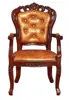French style louis chair, round cane back fabric side chair,classic Louis XV dining chair