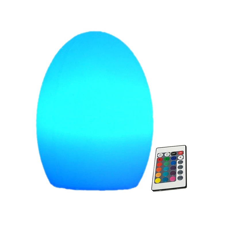 

Free Shipping  Waterproof decorative led light RGB egg shaped led table lamp, 16 colors changing