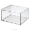 high clear acrylic one free drawer large cube storage box promotional