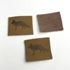 Sew on Custom Hot Stamp Brand Logo Soft Suede Leather Patch Label Tags for Jackets