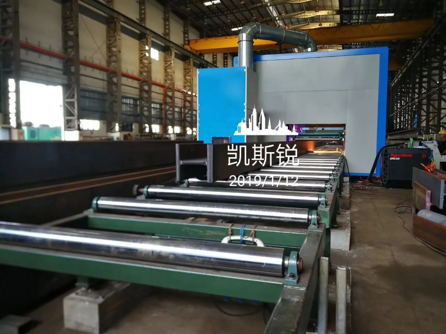 Fully Automatic H Beam Cutting Line With Xpr300a Plasma Cutter Easy For