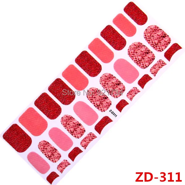ZD311 1 sheet fashion rose mds series 3d wrap nail art polish stickers 30 strips