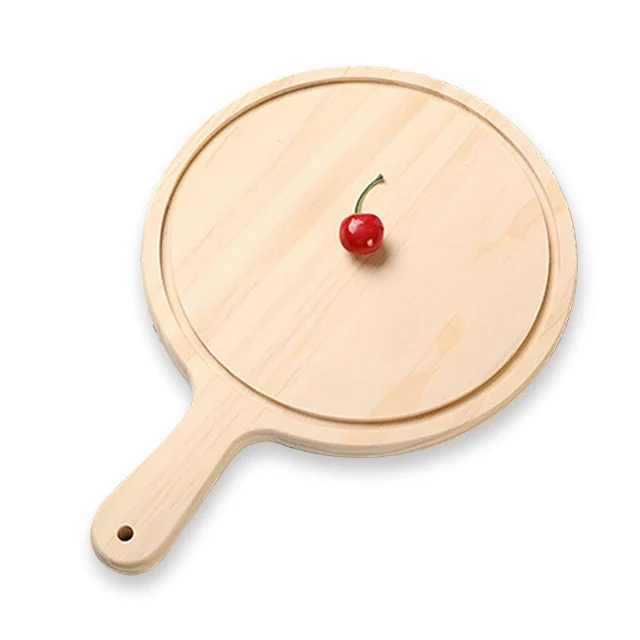 

Nordic Style Solid Wood Steak Pizza Bread Western Dinner Plate ECO-friendly 6 Inch Wooden Plate
