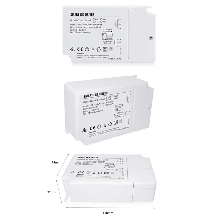10W 12W 15W 18W 20W 25W 30W 36W 40W 45W 12V 24V Zigbee led dimming driver