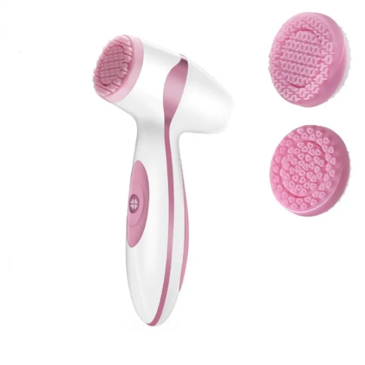 

2019 Newest beauty machine Meijinte lumi Spa waterproof sonic silicone facial cleansing brush face brush, Pink blue