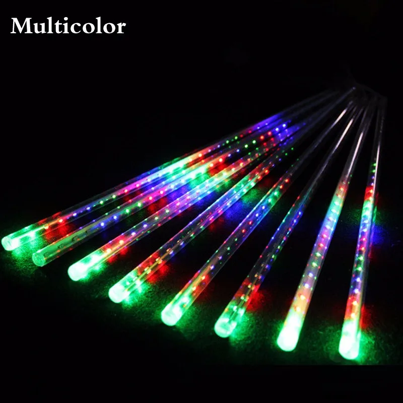 30cm/50cm/80cm Rgb Led Meteor Lights Shower Rain Tubes For Square