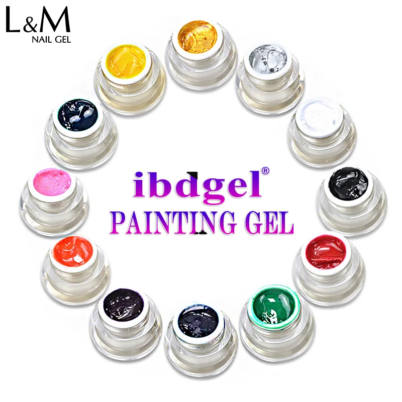 

L&M nail art drawing uv soak off gel gel nail polish, 12 colors