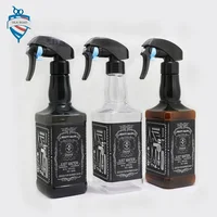 

2018 New style 500ML 650ML New Whisky beer bottle Trigger Hair Salon Fine Mist Sprayer Reusable Hair Spray Bottle For Barber