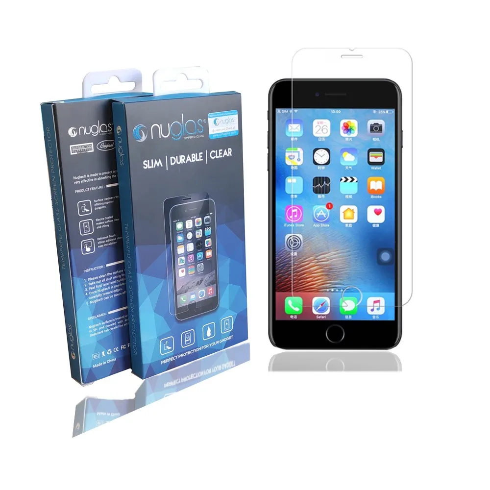 

i8 /7/6s/6 screen protector, Nuglas high clear premium tempered glass screen protector for iphone 8 7 6s 6, Crystal clear