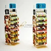 Custom retail store nuts metal display rack/ peanut butter display stand /sandwich pizzelles display rack stand for supermarket
