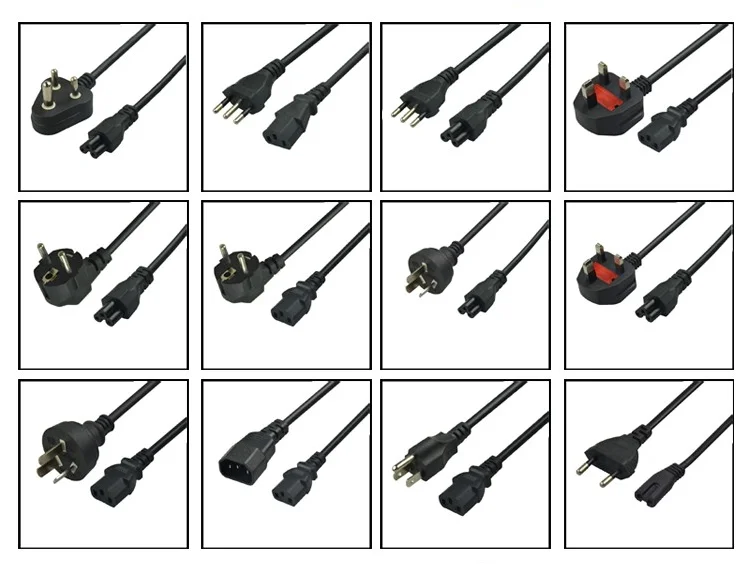 Wholesale Uk 3 Round Pin Plug 230v Power Cord Power Cable Ac Power