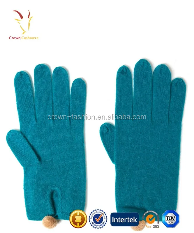 Autumn Cashmere Scotland Black Wool Gloves
