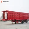 3 axle 40t tractor hydraulic end dump front tipping truck and trailer