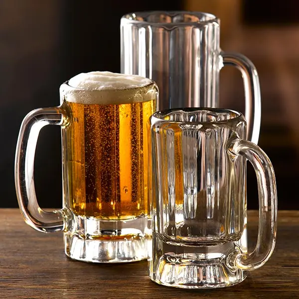 Panelled Beer Mugs 22oz / 650ml Buy Handled Beer Glass,Robust Beer