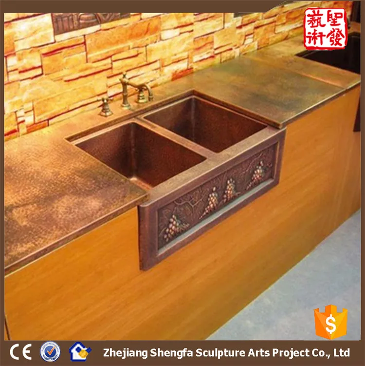 river copper bar sink