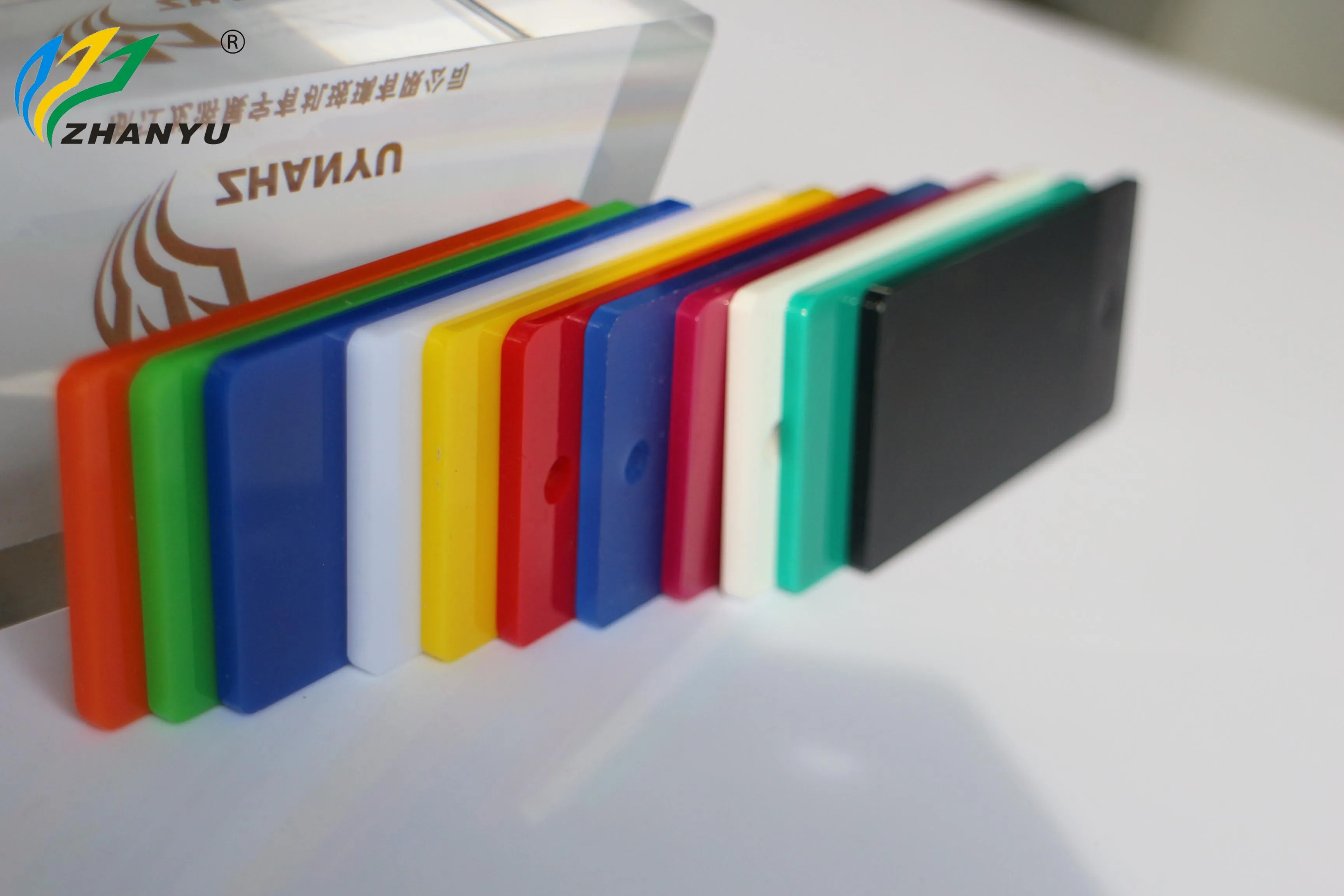 Black And White Acrylic Plate Luminous Word Organic Glass Advertising