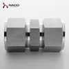 1/8 Stainless Steel 6000PSI Hydraulic Union Double Ferrule Compression Female Tube Fittings