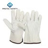 Cow grain leather keystone thumb driver gloves