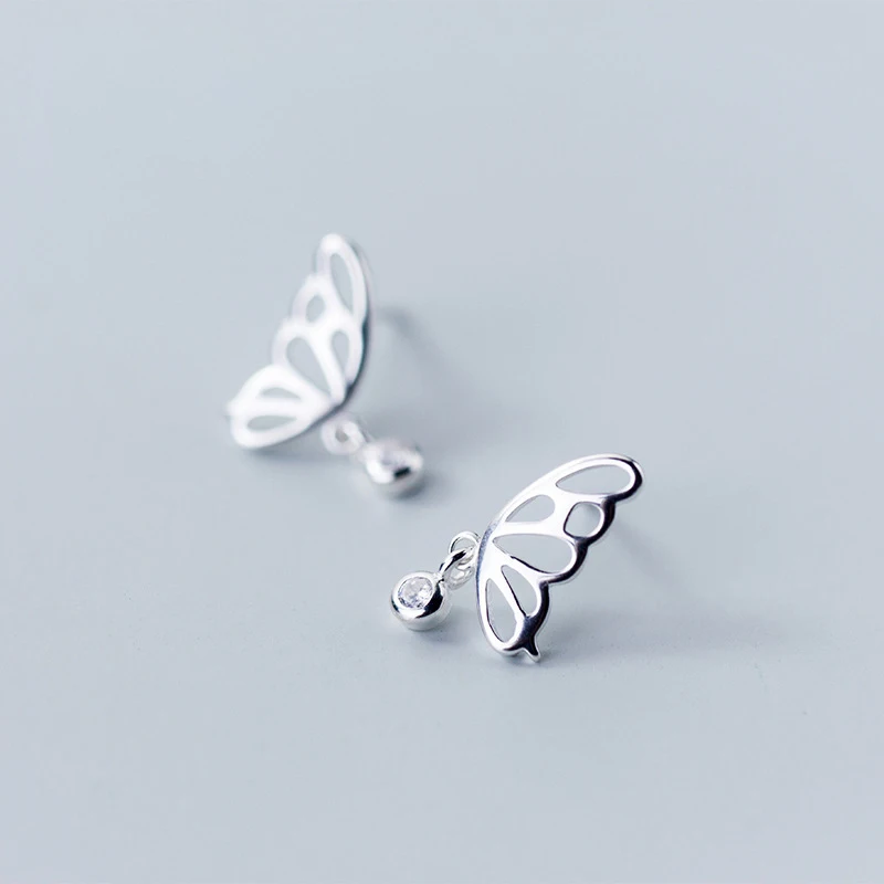 

Fashion Women 925 Sterling Silver Hollow Butterfly Stud Earrings Jewelry