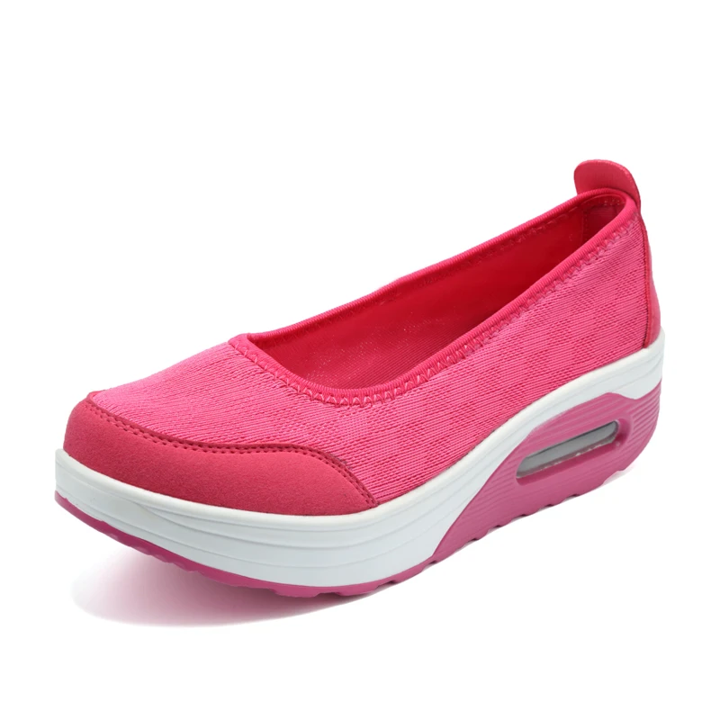 

Hot Sale Women Fashion Walking Shoe Comfortable Breathable Single Shake Shoes, As the pictures