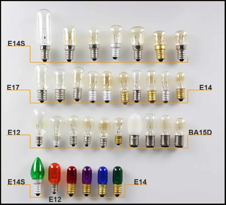 15w 25w 40w E14 Base Microwave Oven Bulbs T22 T25 Heat Resistant 300