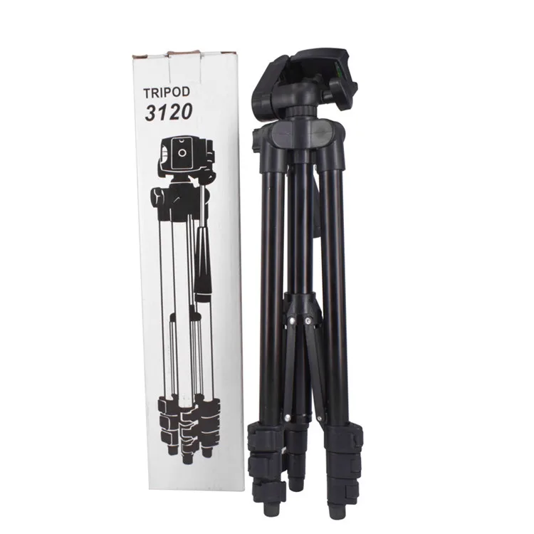 

tripod best buy 3120 Mobile Camera Foldable Aluminium Smartphone Stand 1.3m tripod, Black+silver