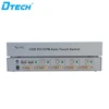 Dtech CCTV Audio enabled hot selling 4K DVI USB2.0 KVM switch 4 to 1