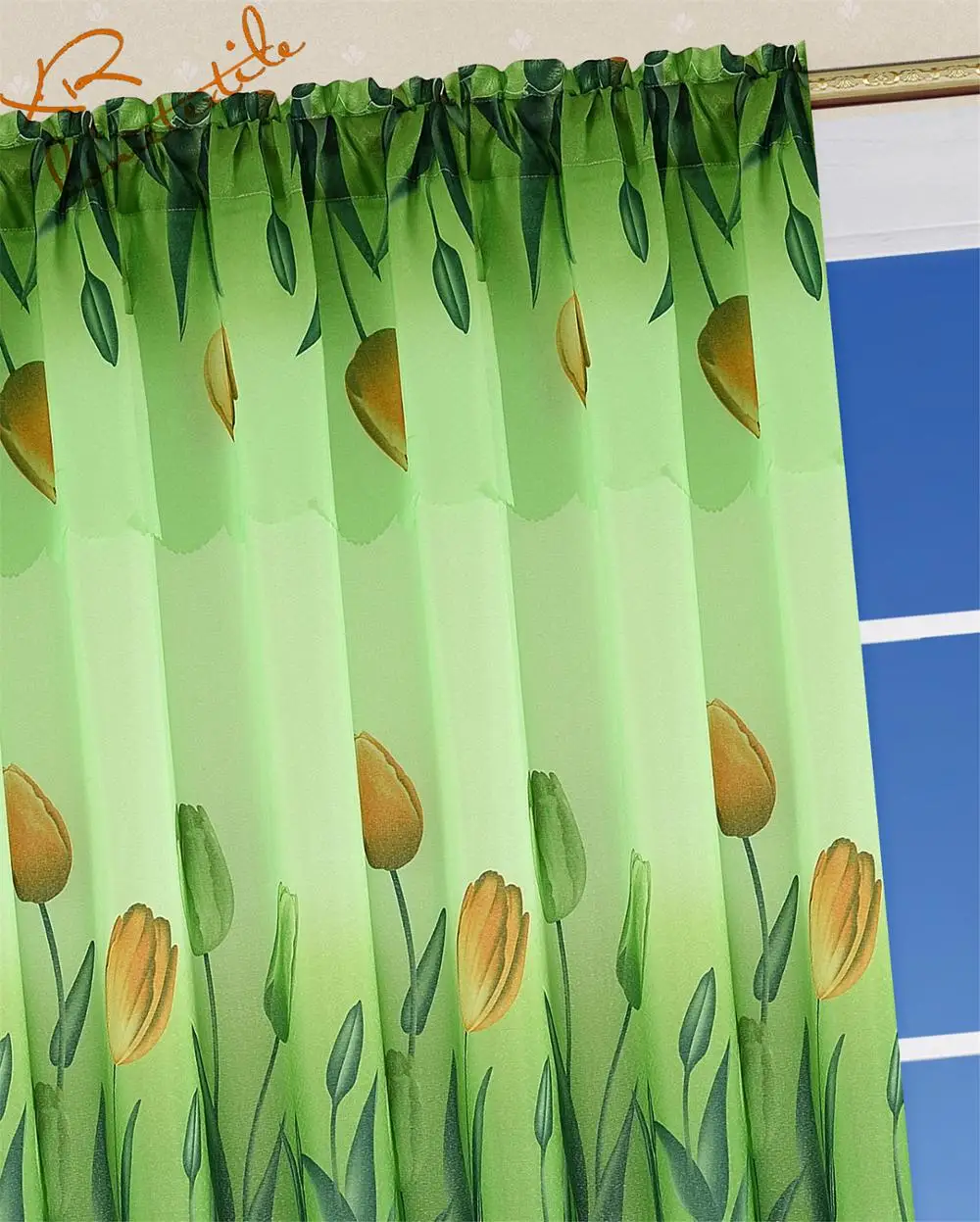 Printing Curtain Factory Outlet Low Price 2 Layer Curtain Online