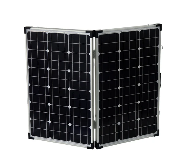Anti Aging Portable Solar Power 2x60w Folding Solar Panels For Camper Solar Kit