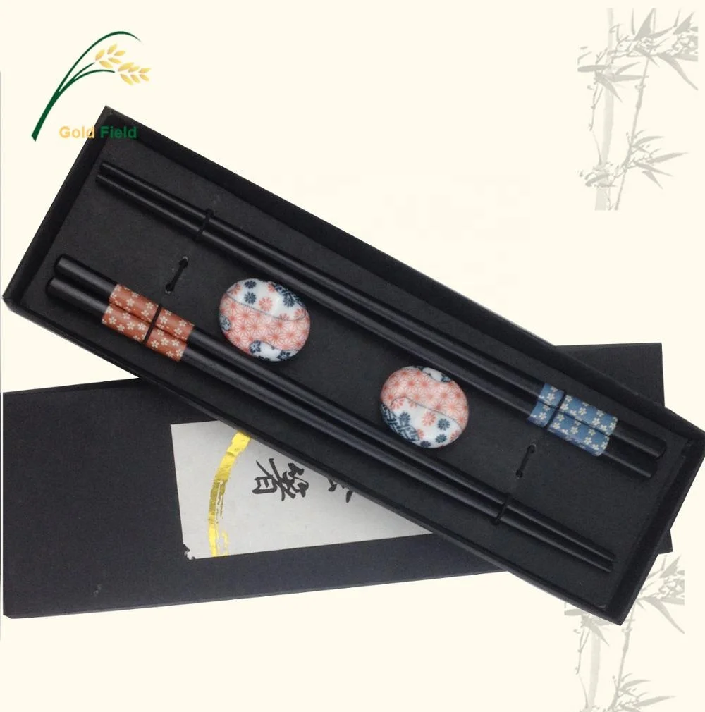 

Japanese Luxury Chopsticks Gift Set For Two Person, Black