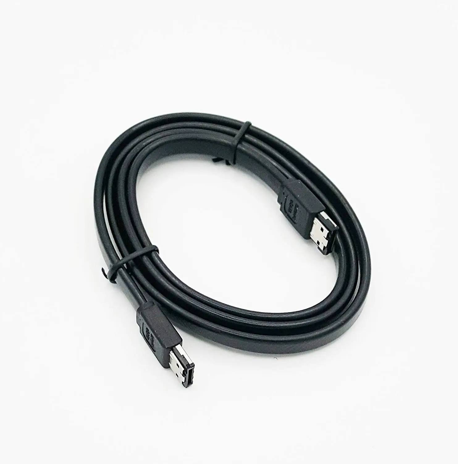 2 PACK NEW 1.5FT eSATA to eSATA 7-Pin Shielded External Data Cable Cord Black